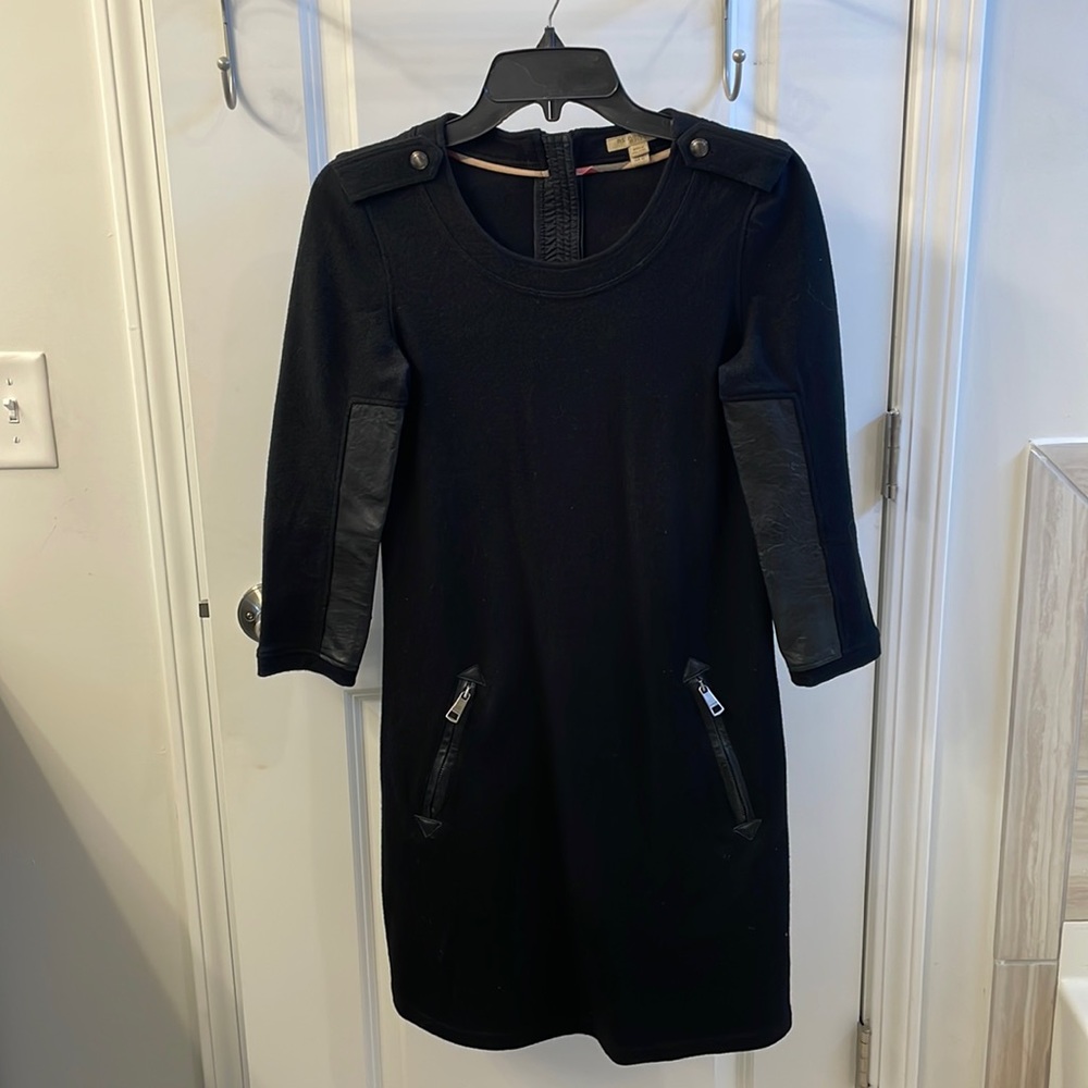 Burberry women’s dress with leather accents size 2